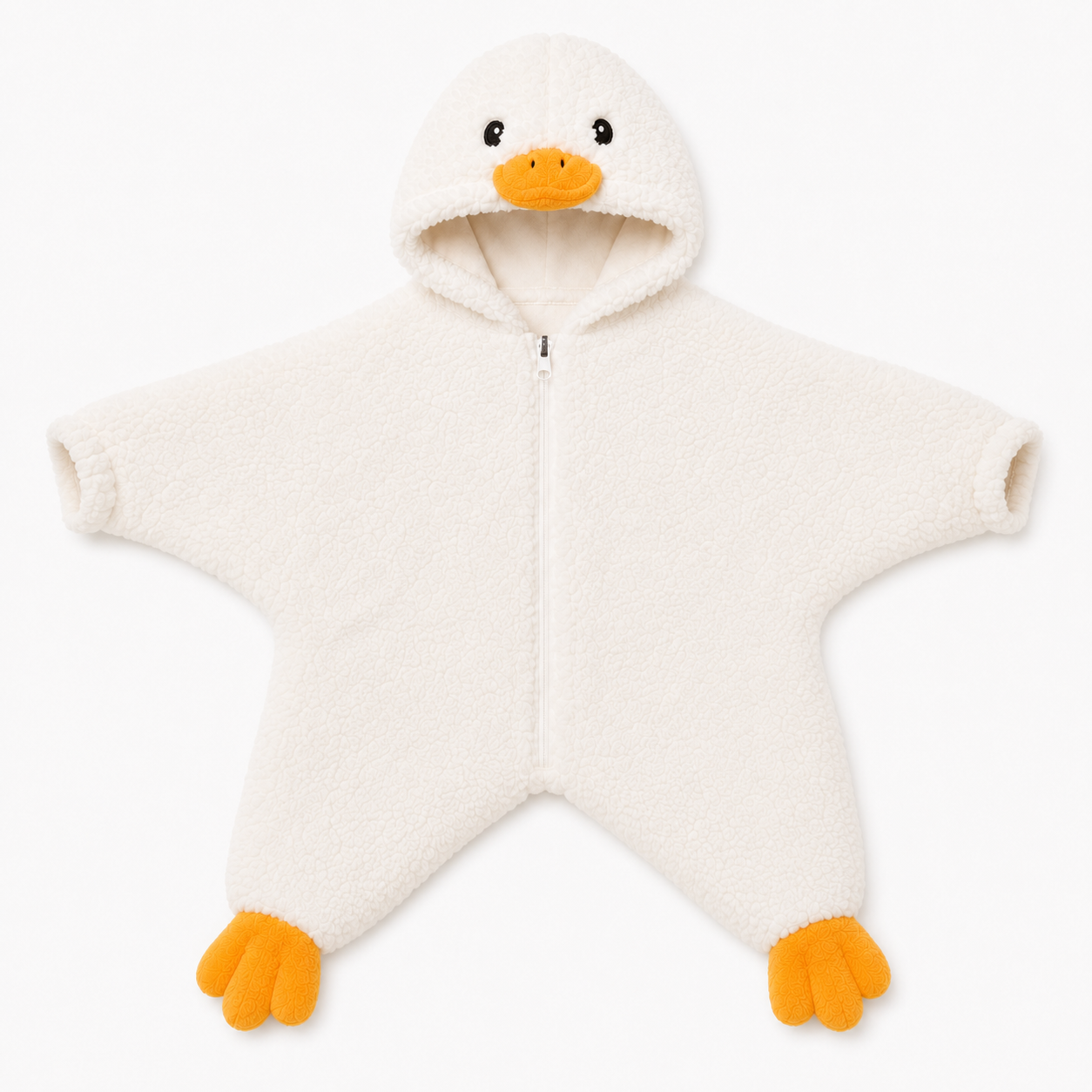 Baby Duck Suit front view with open wrist cuffs