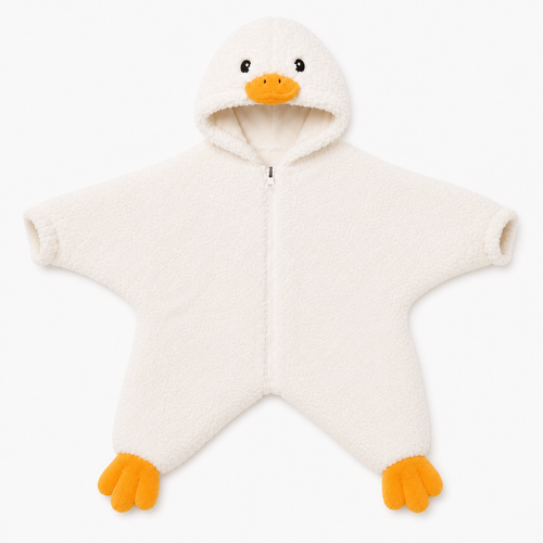 Baby Duck Suit front view with open wrist cuffs
