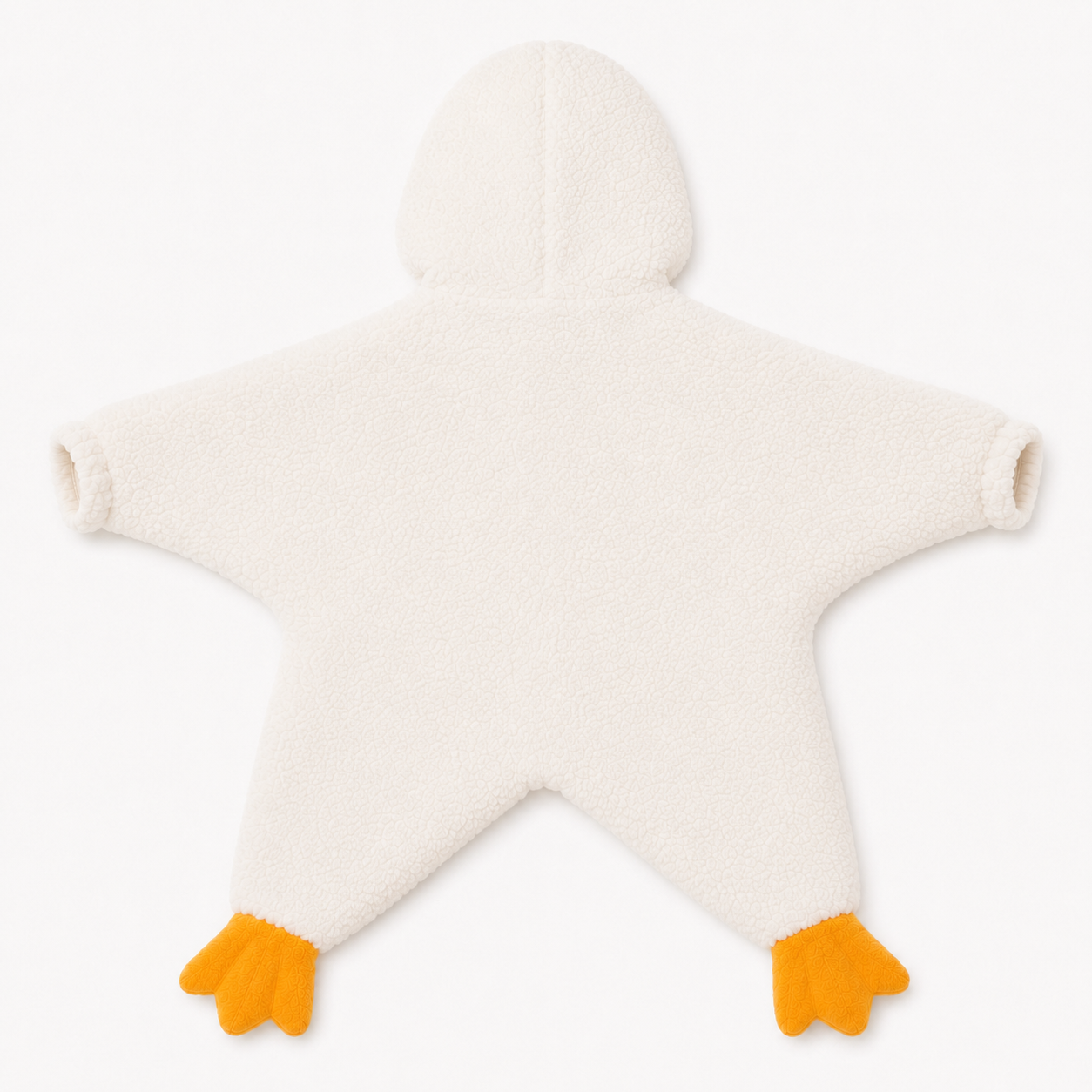 Baby Duck Suit back view with open wrist cuffs