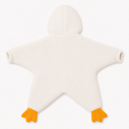 Baby Duck Suit back view with open wrist cuffs