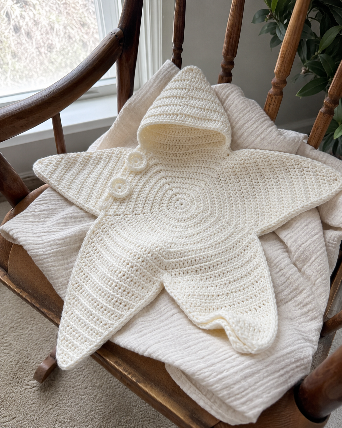 Casual iPhone lifestyle photo of white Baby Star Suit